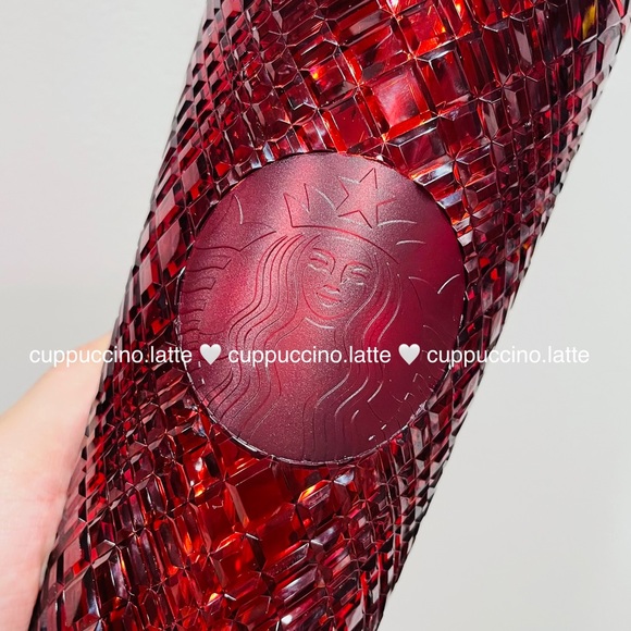 🍷NWT❤️Starbucks 2022 Holiday ‘Merlot’ Wine Burgundy Red Jeweled Venti Tumbler - Picture 9 of 10